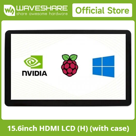 

Waveshare 15.6inch IPS 1920*1080 Touch LCD with Toughened Glass Cover.FULL HD Display for Raspberry Pi BB Black,Portable Monitor
