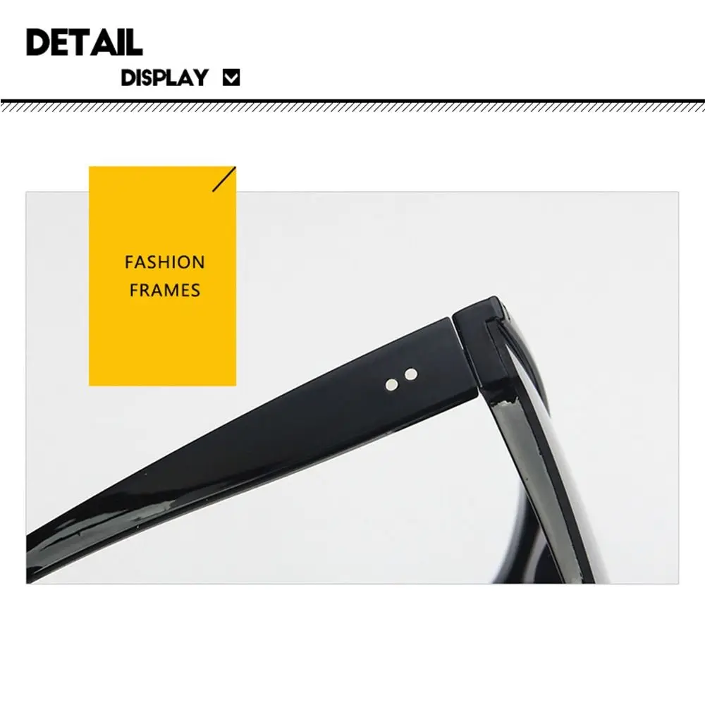 Vintage Cool Oversized Sunglasses One Piece UV400 Protection Flat Top Sun Glasses Eyewear for Women & Men