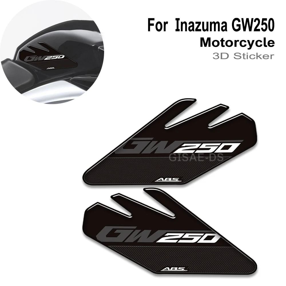 Motocicleta 3D Resina Epóxi Adesivo, Óleo Combustível Tanque Pad Protector, Decalques Kit, Suzuki Inazuma, GW250, GW 250