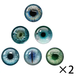 12pcs Blyth BJD DOLL Eye Bling Dragon Eyes Cat Eye Toys Creative Eyes Glass Cabochons DIY Making Accessories