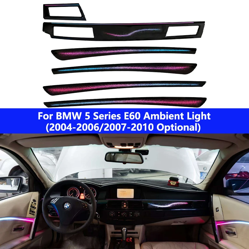 For BMW E60 E61 Ambient Light Car 2004-2010 Original 1:1 Mold Galaxy Style Dashboard Door Decoration Atmosphere Lamp APP Control