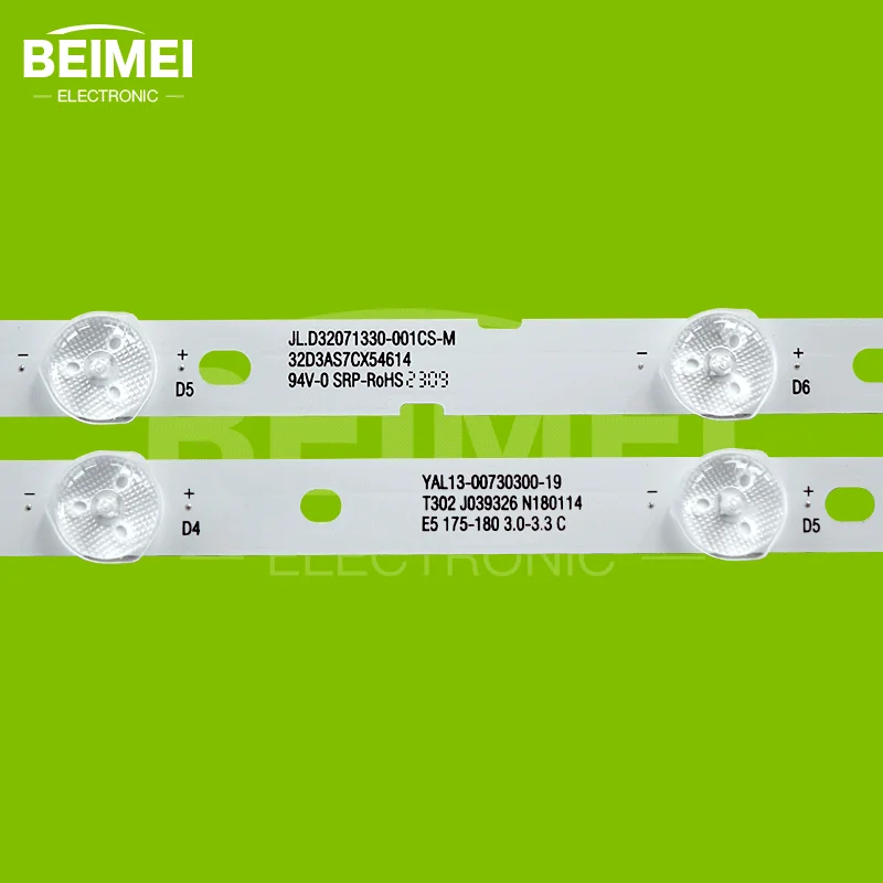 Bande de rétroéclairage LED JL.D32071330-001CS-M YAL13-00730300-19 led bande lumineuse Skyworth 32x6 32 k5c par 8 TV LED 2 pcs/set