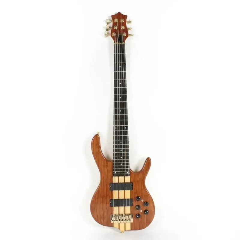 high quality custom OEM made in china neck thru through body 6 six string ebana electric bass guitar