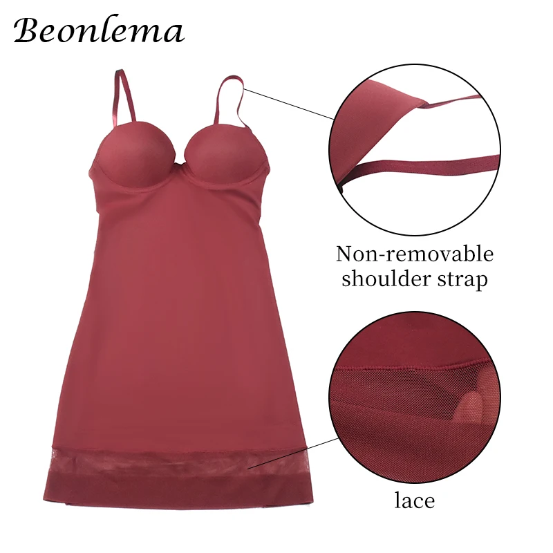 Vestido Sexy para adelgazar y dar forma a la ropa interior de mujer, deslizadores de Control, revestimiento plano del vientre con copas, lencería reductora