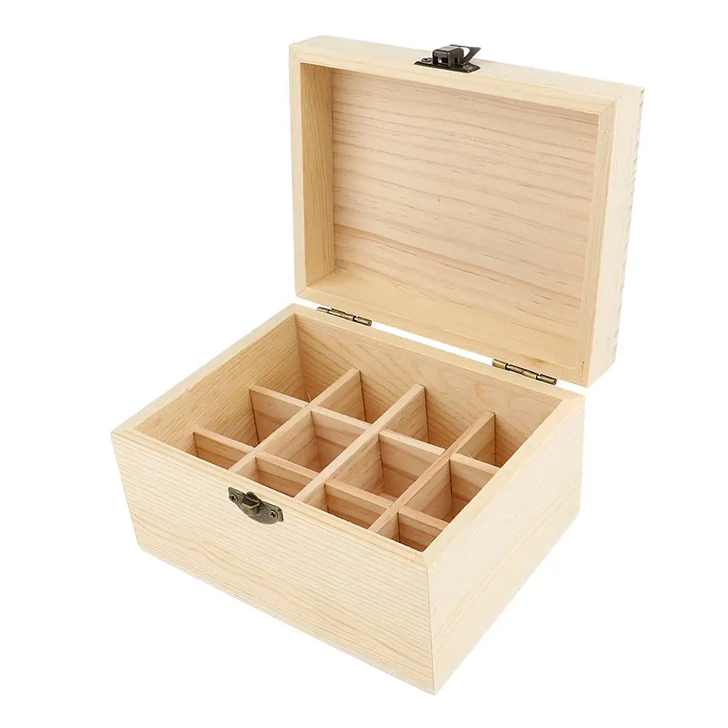 Essential Oil Holder Box Handmade Wooden Storage Organizer for Pack Essential Oils 500ml