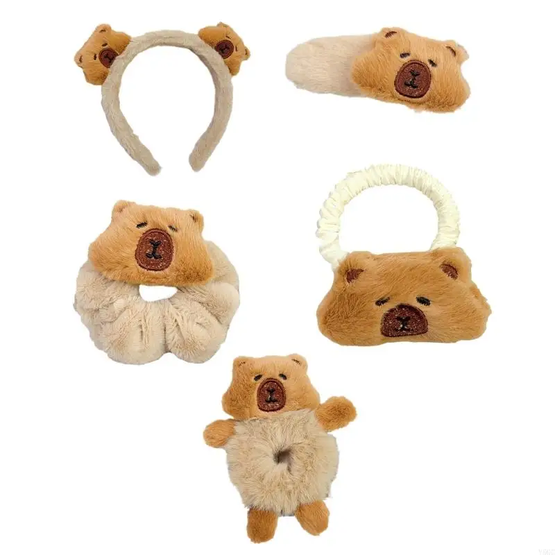 

Y5GC Funny Capybara Plush Hair Hoop Elasticity Headband Fashion Hair Accesories Suitable for Various Hairstyles and Occasion