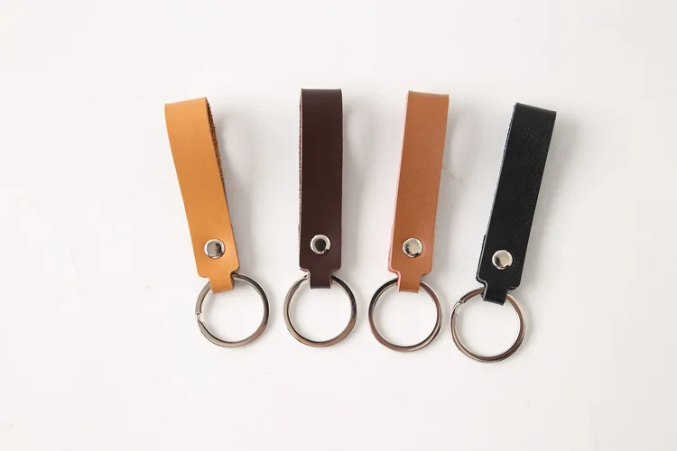 Retro-Schlüsselanhänger aus PU-Leder, 4 Farben, Werbegeschenk, für Männer und Frauen, Autoschlüsselband, Taille, Geldbörse, Schlüsselanhänger, Schlüsselanhänger – Detail 7