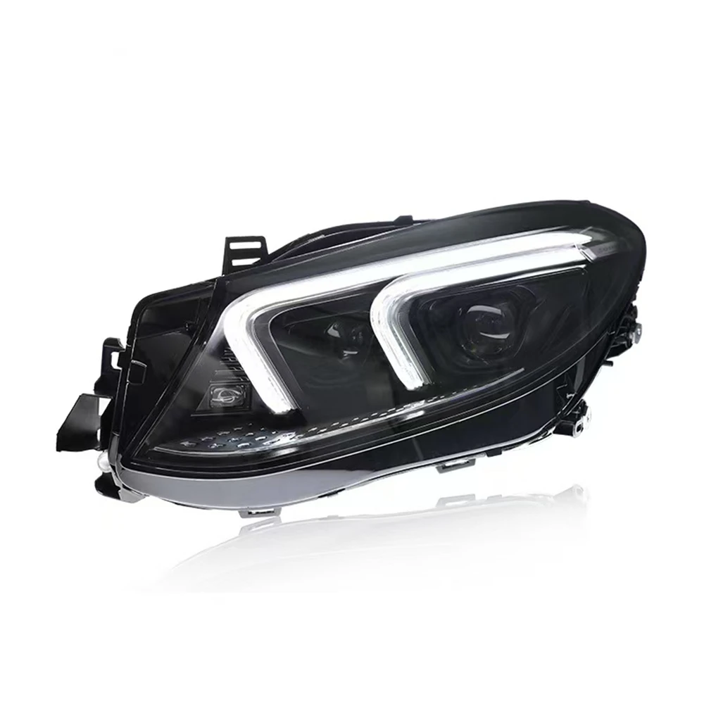 Pop Pop Car Front Head Lamp Assembly For Benz GLE W166 2015-2019 Headlight LED Projector Dual Lens Accessories 2 Pcs