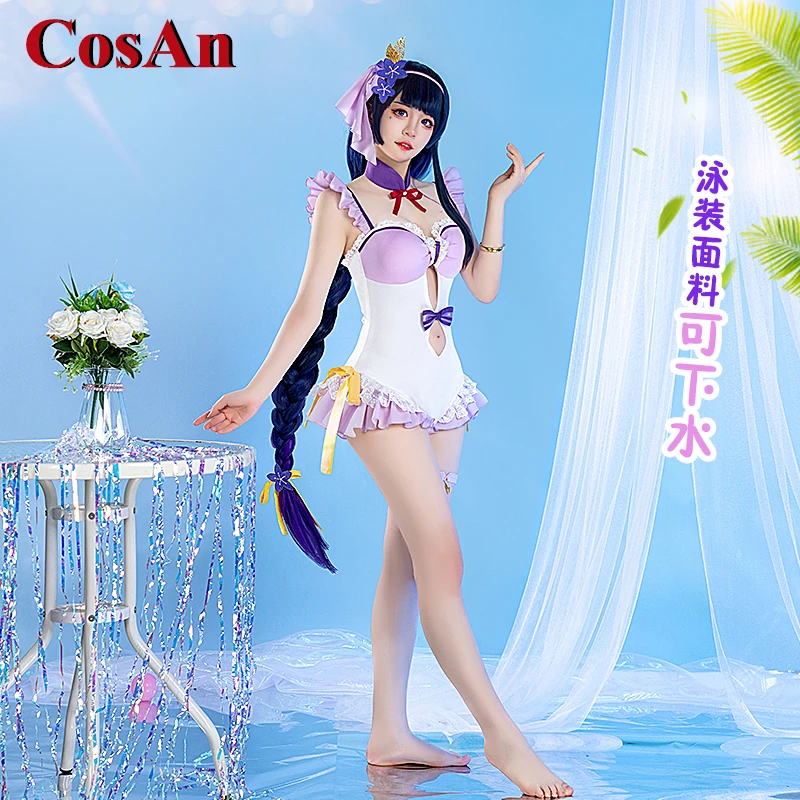 

CosAn Hot Game Genshin Impact Raiden Shogun Cosplay Costume Lovely Summer Beach Swimsuit Activity Party Role Play Clothing