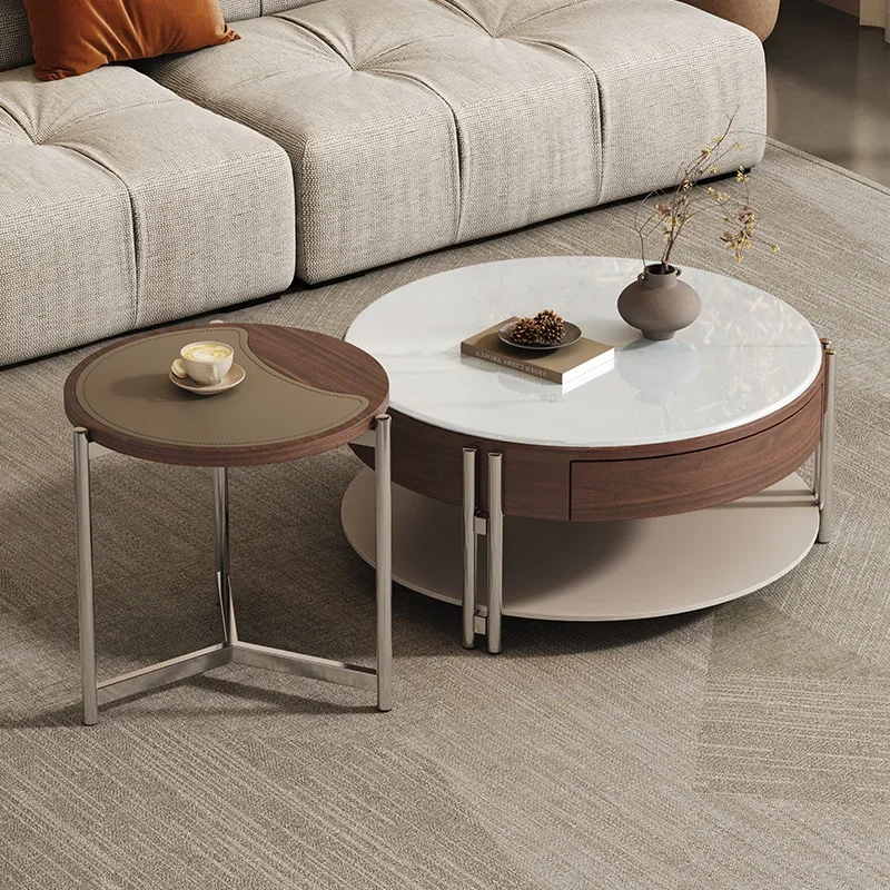 

Round Living Room Coffee Table Modern Decoration Luxury Nordic Coffee Table Aesthetic Standing Meubles Lounge Suite Furniture