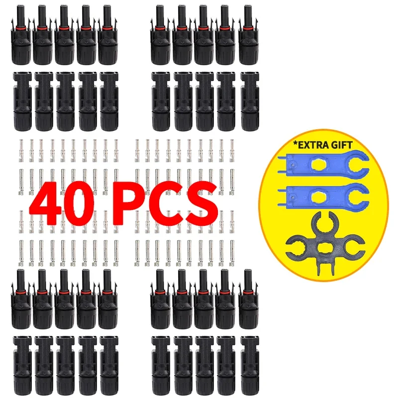 Kostenloser Versand 400/200/100/10 Pcs Solar Stecker PV Stecker 1000V DC 30A Anschlüsse Kit für Photovoltaik PV/MC Kabel 2,5/4/6mm2