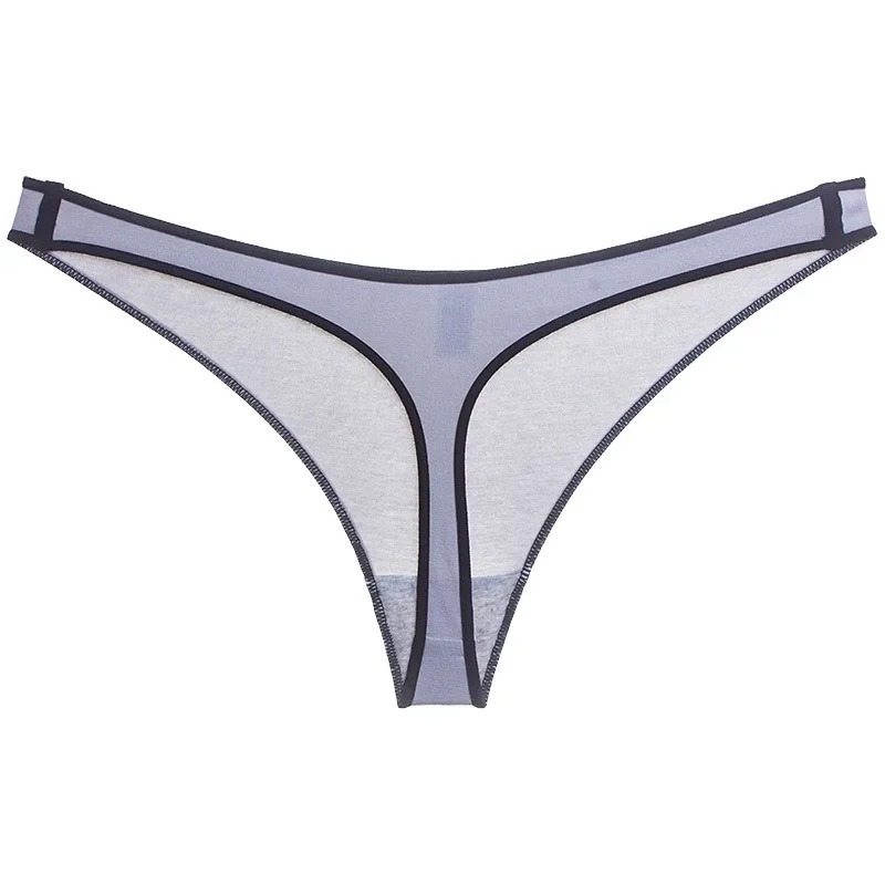 Damenunterwäsche, Baumwoll-Sportstil, kontrastfarbener Rand, niedrige Taille, nahtloser Damen-Slip, Tanga S9780