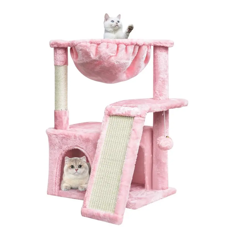 

Cat Tree for Indoor Cats Large Adults, Modern Activity Tower with Scratching Posts amp Board, Condo with Plush Perch, Climbing S