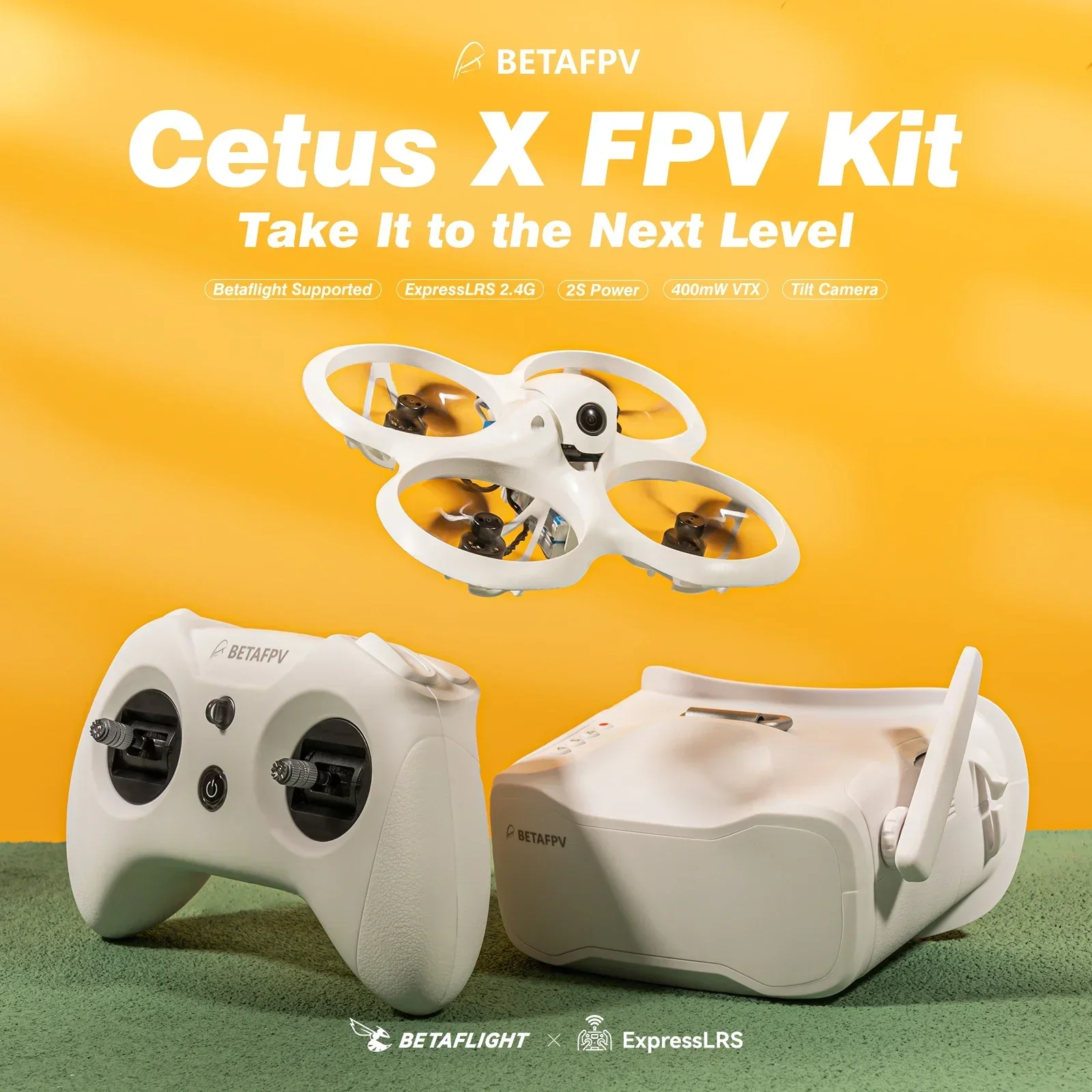 BETAFPV Cetus X Brushless ELRS FPV Quadcopter BNF/ RTF LiteRadio 3 Radio Transmitter VR03 FPV Goggles C04 FPV Camera RC Drone