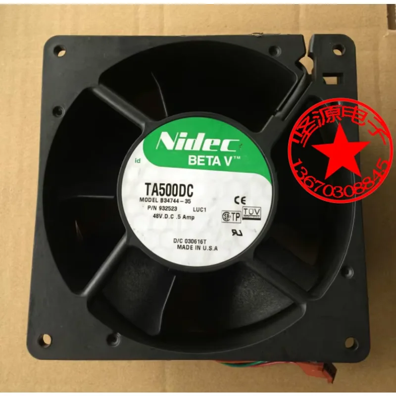 Nidec TA500DC B34744-35 DC 48V 0.5A 127x127x50mm 4-wire Server Cooling Fan