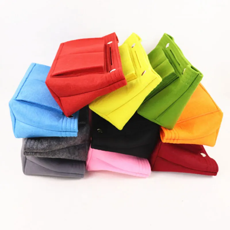 Felt Cloth Insert Bag Cosmetic Organizer Insert For Women Luxury Tote Handbags Makeup Bags Inner Pouch Liner Bag Purse Organizer