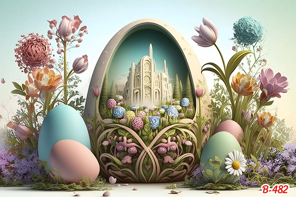 용수철 토끼 토끼 잔디 배경 베이비 샤워 파티 장식 배너 스튜디오 사진 촬영용, 행복한 부활절 배경