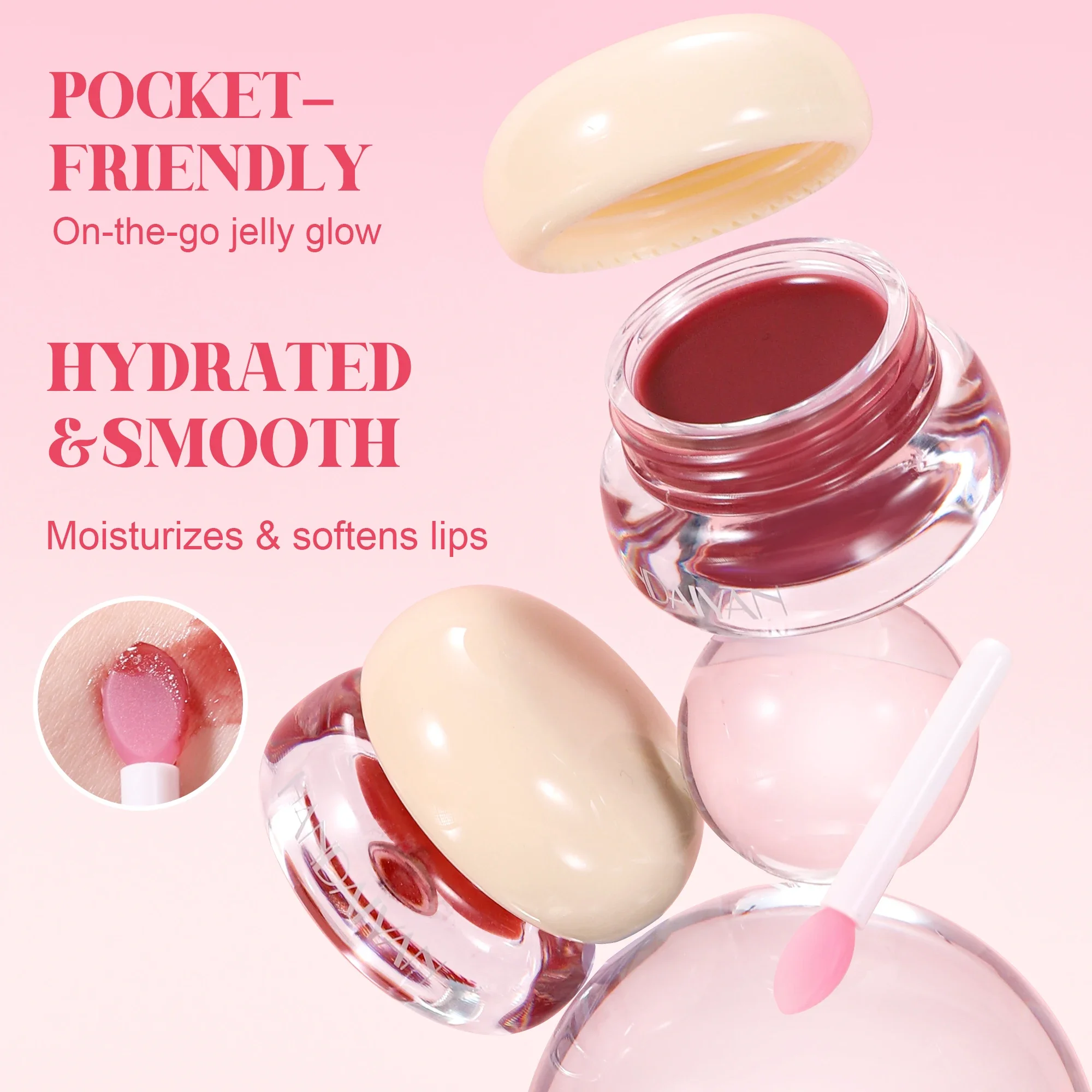 Pearl Mirror Lip Glaze Watery Jelly Tint Long Lasting Moisturizing Nourish Repair Brightens Fades Lipstick Lines Gloss