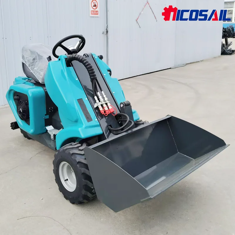 

Compact Three Wheel loader Small Mini skid steer tracked Loader Mini Skid Steer Loader