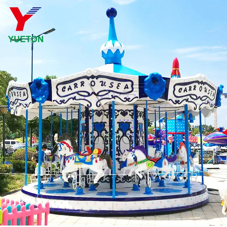 Fabricante de parque de atracciones Máquina de juegos de interior para niños Centro comercial 16 lugares Carrusel Carrusel de caballos Paseos para niños a la venta