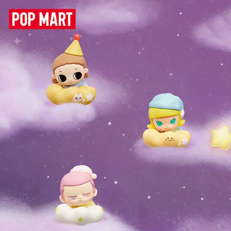 

Popmart Goodnight Night Sky Series Pop Bean Blind Box Mini Light up Model Cute Mystery Gift Toy for Trendy Collectors