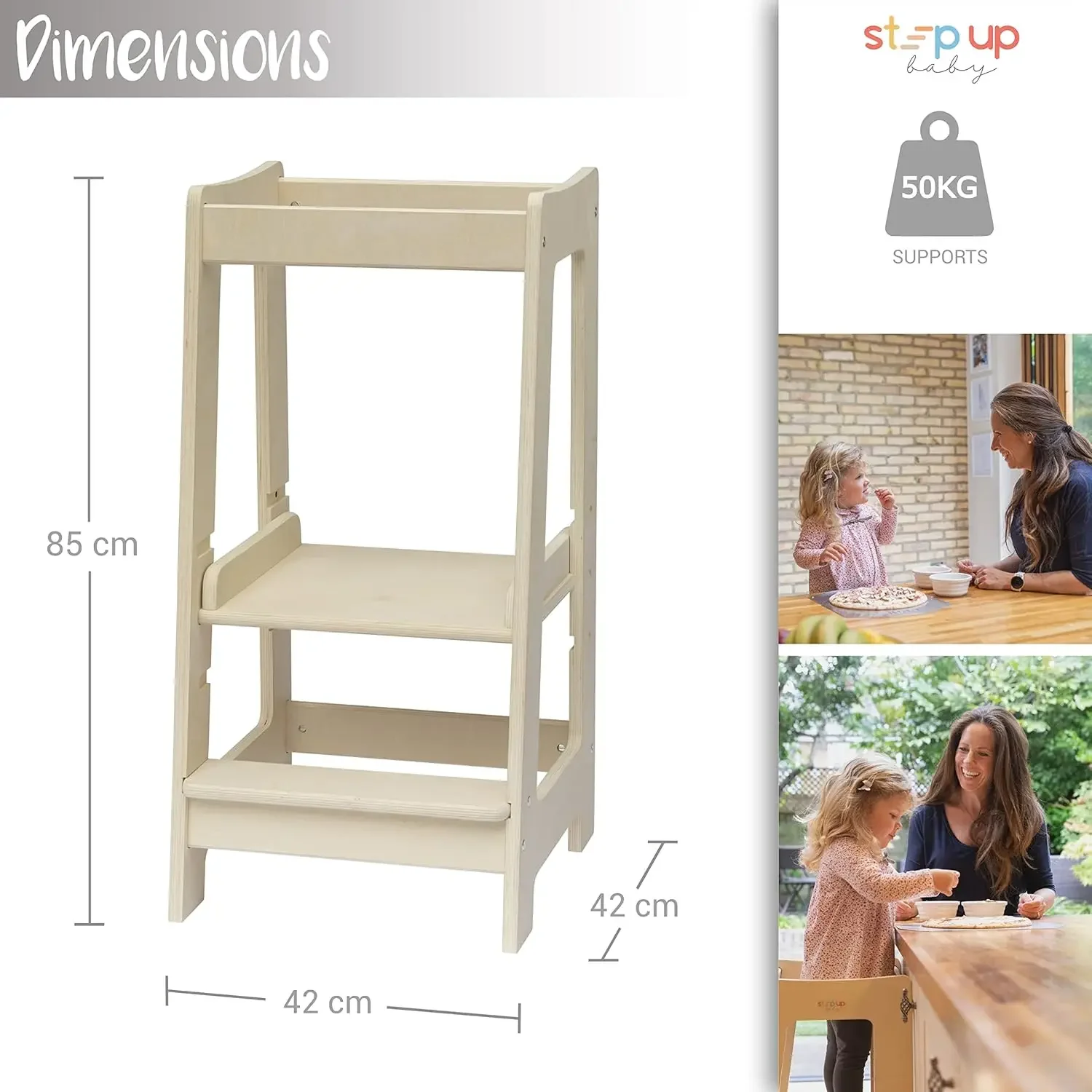 Toddler Tower | Inspired | Toddler Kitchen Stool Helper ,Kids Kitchen Step Stool ,Toddler Standing Tower