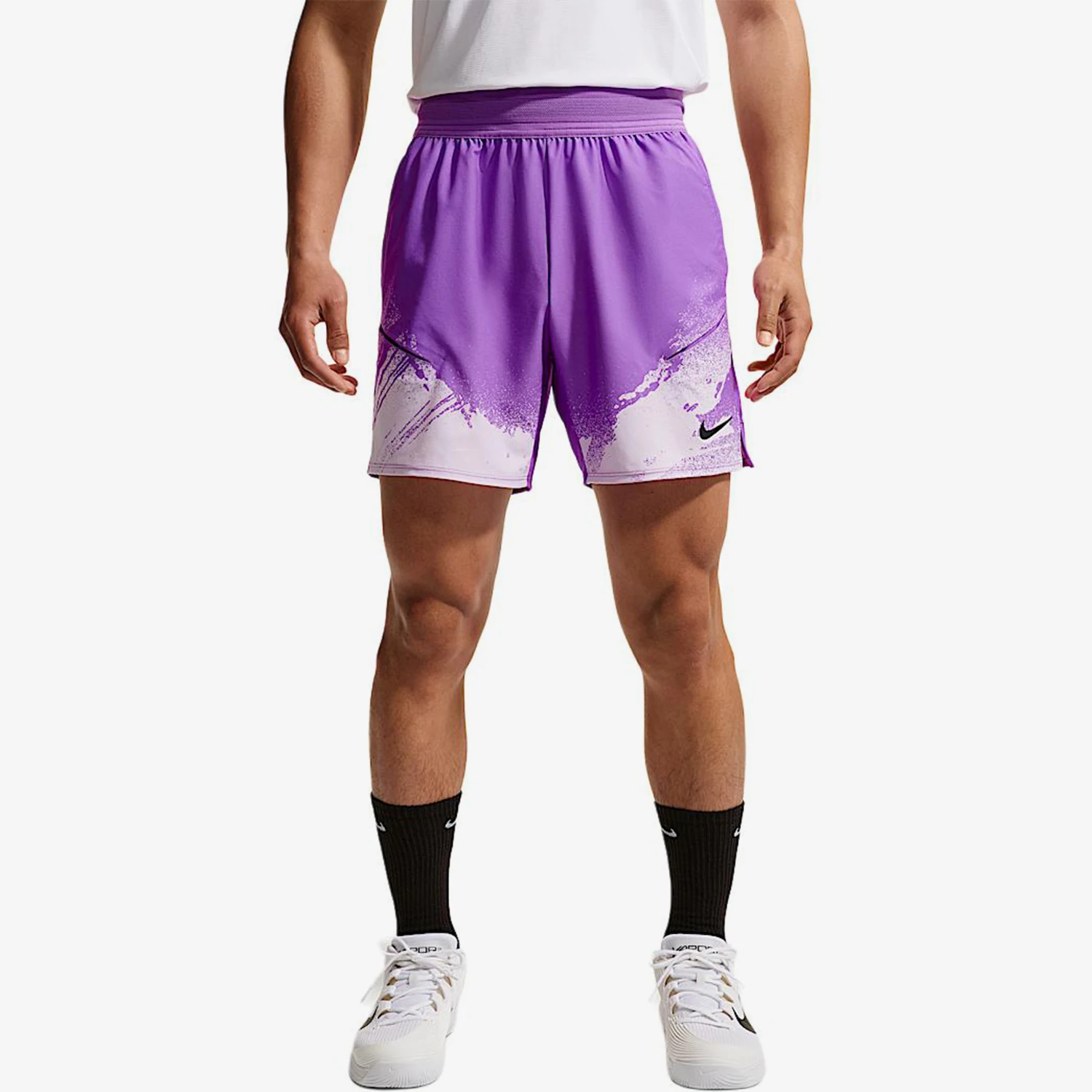Nike Authentic CourtSlam New Men's Purple and White Casual Tennis Shorts IF1561-522