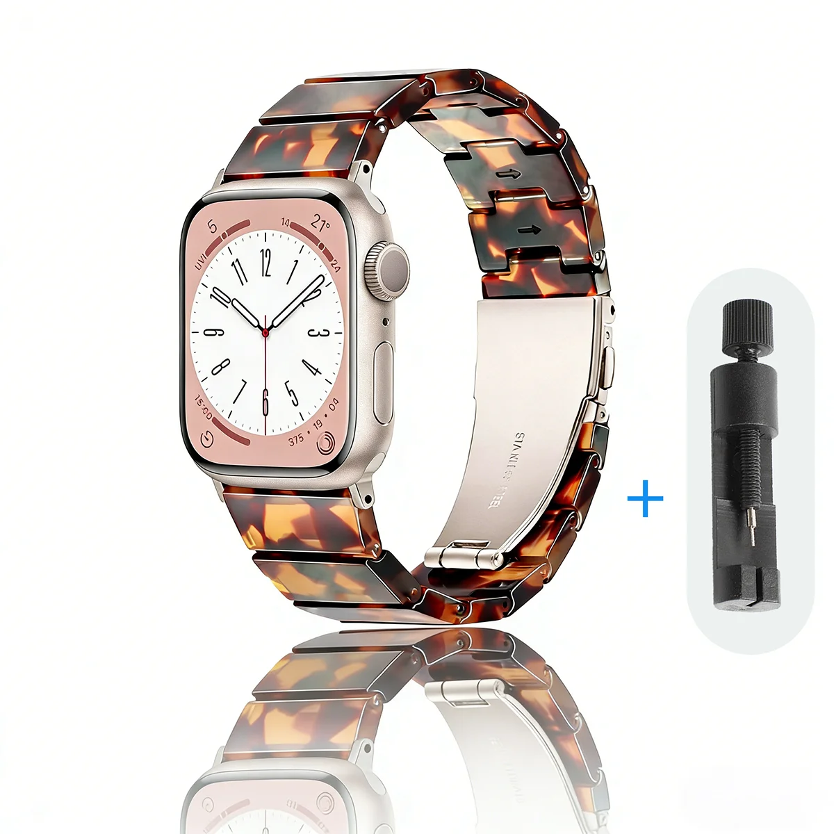 Harzarmbänder für Apple Watch Serie 11/10/9/8/7/6/SE, modisches Armband, Ersatzarmband für iwatch, Damen und Herren, 42 mm/41 mm/45 mm/49 mm