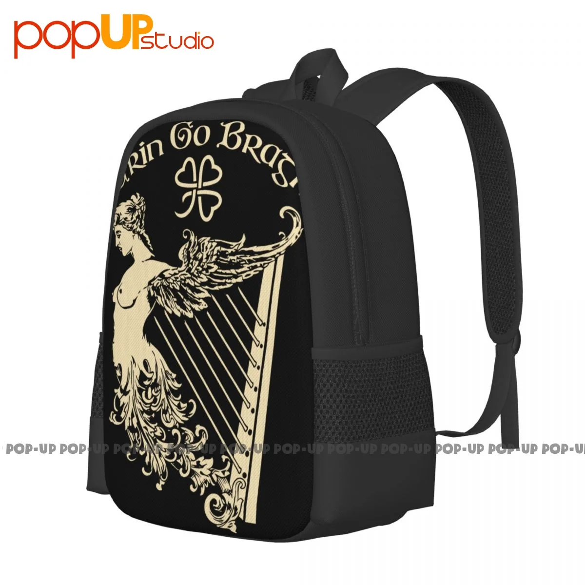 Erin Go Bragh Eire Irish Harp Ireland St. Patricks Day Backpack Large Capacity Softback Sports Bag