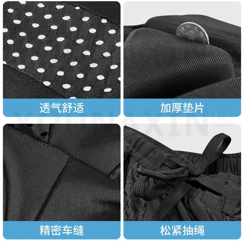 Unisex Black Basketball Shorts Football Skiing Skating Protective Gear Sports Anti-fall  Anti-collision Shorts S M L XL 2XL