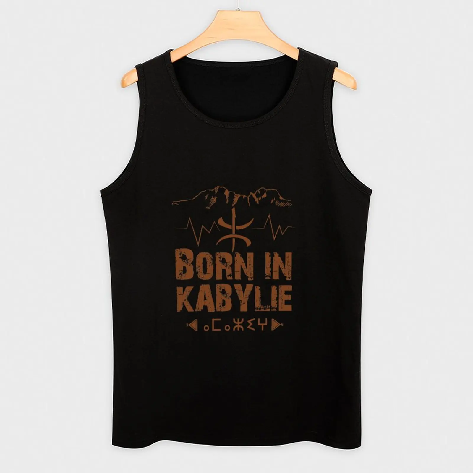 Amazigh, Born in kabylie Tank Top sleeveless jackets sleeveless Men's tops anime clothes