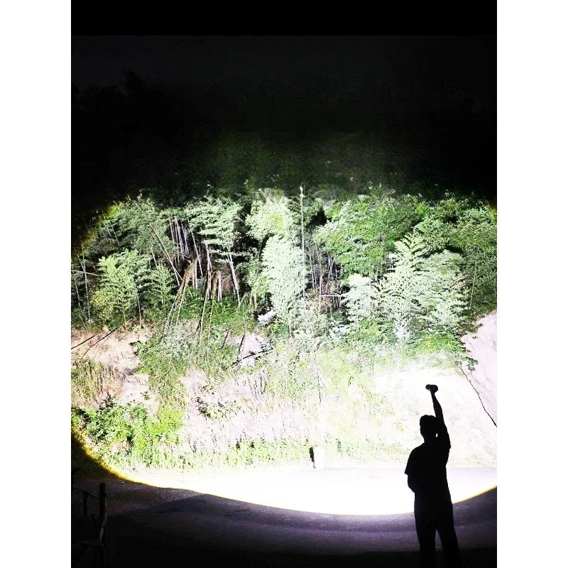 New super bright flashlight charging outdoor far long battery life large capacity lumen laser