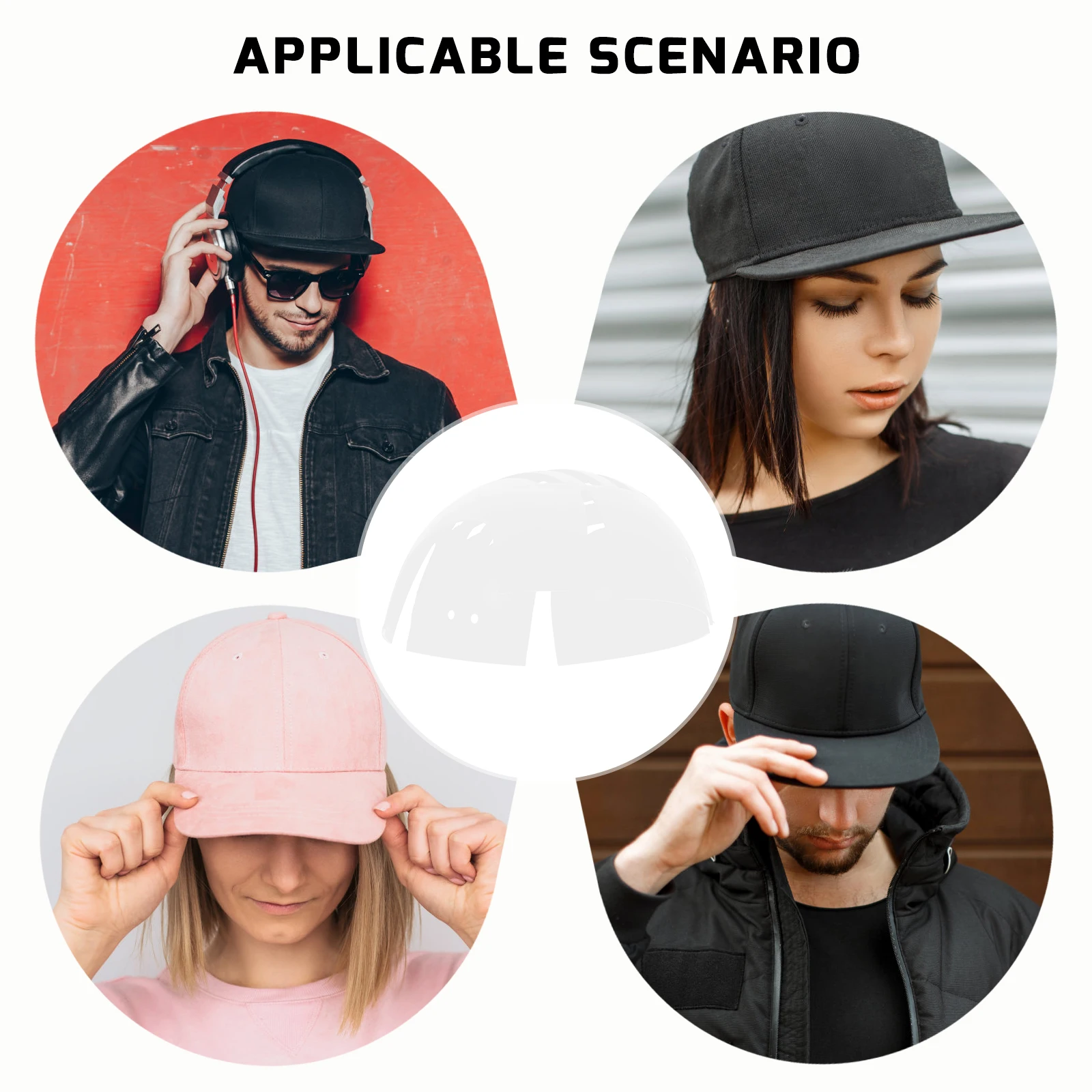 

2 Pcs Plastic Cap Lining Caps Support Baseball Inserts Hat Protector Holders Liner Part Inner Bracket