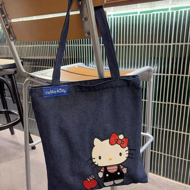 Sanrio Hello Kitty Borsa in tela Modello Accessori Borsa di stoccaggio di grande capacità Borsa a tracolla casual da donna Regali di Natale