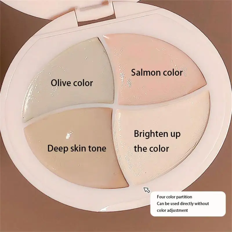 Creamy Mousse Concealer Palette Coverage Dark Eye Circles Matte Highlight Brightens Skin Tone Face Moisturizing Concealing Cream