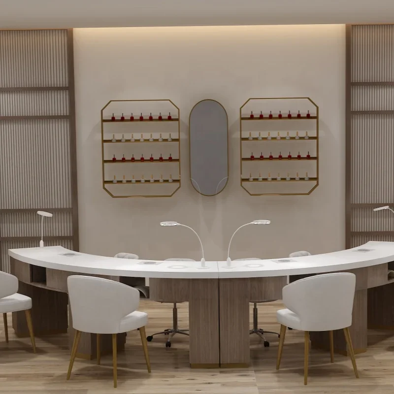 Modern Design Nail Salon Furniture Set Manicure Table and Chair Economically Priced Furniture for Nail Salons