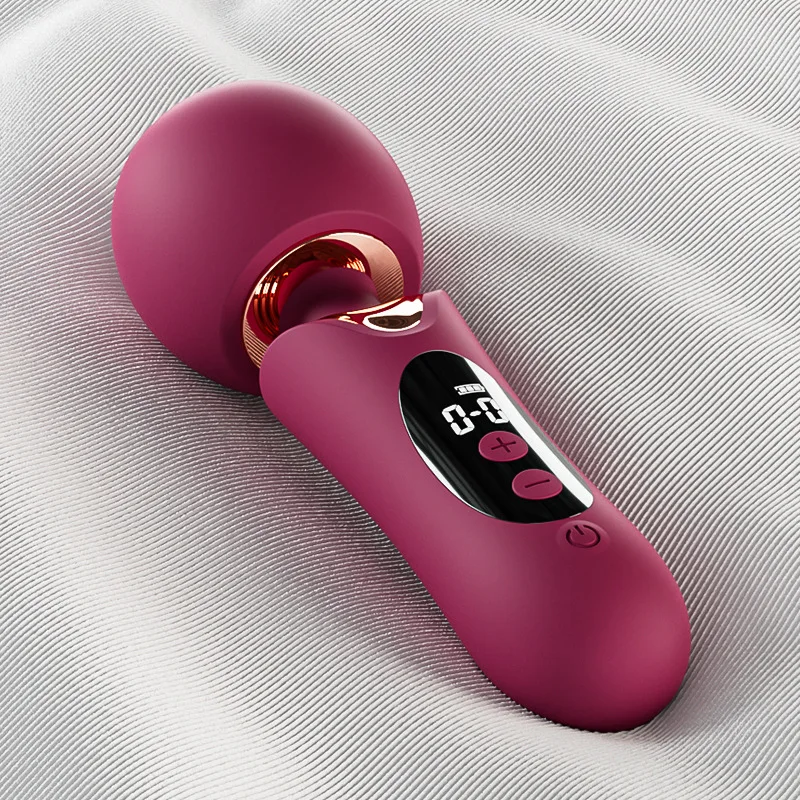 LCD AV Vibrator หัวใหญ่ - ที่มีประสิทธิภาพหญิงนวดเพศของเล่นสําหรับผู้หญิง Clit G Spot ช่องคลอดกระตุ้น, อุปกรณ์สําหรับผู้ใหญ่ของเล่น