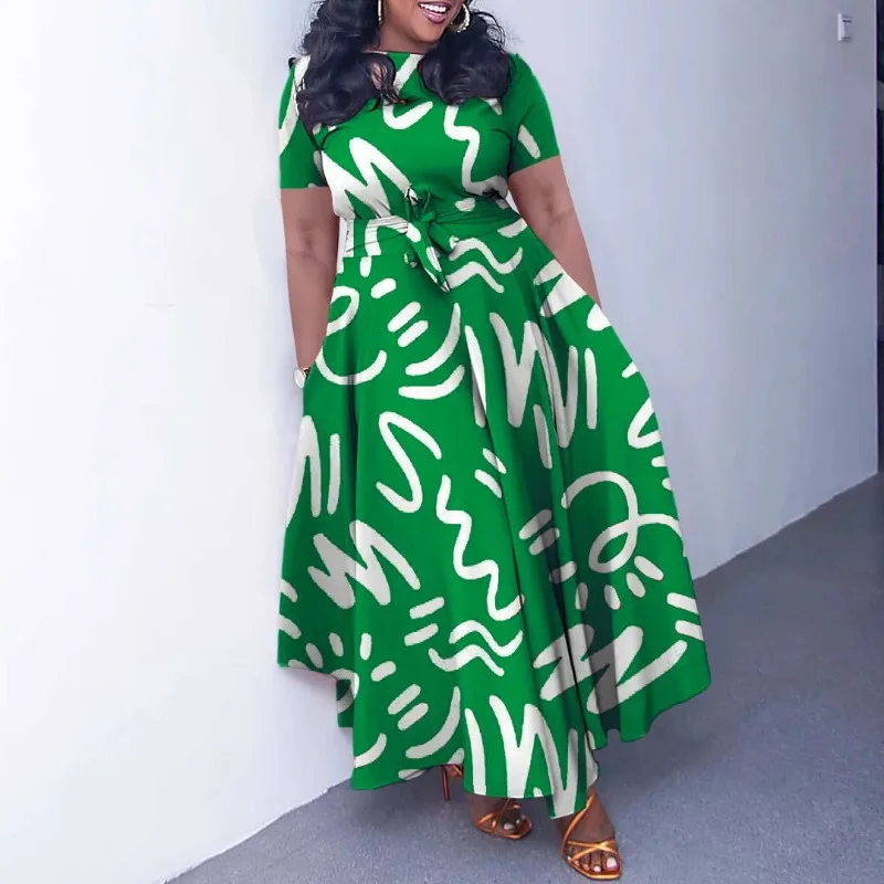 2026 Dashiki mode ceinturé Maxi longue Robe de soirée Vintage imprimé Robe d'été décontracté robes Robe africaine Robe d'été femmes Robe