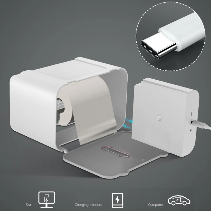 Toilet Paper Holders Intelligent Induction Automatic Paper Output Tissue Box Punch-Free Wall Mounted BathroomToilet Paper Rack