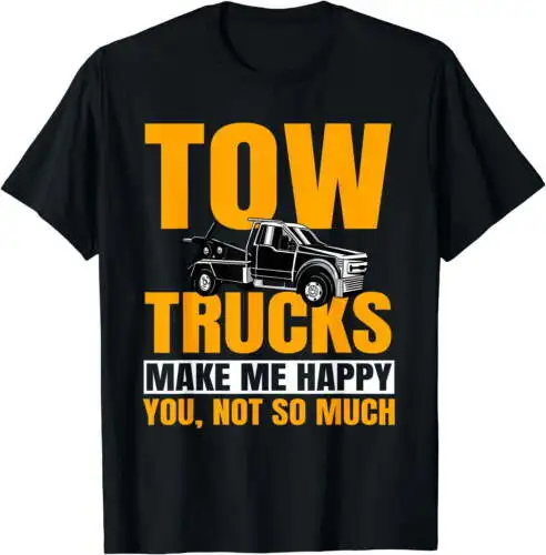 Tow Truck Driver Recovery Vehicle Operator Wrecker T-Shirt Black