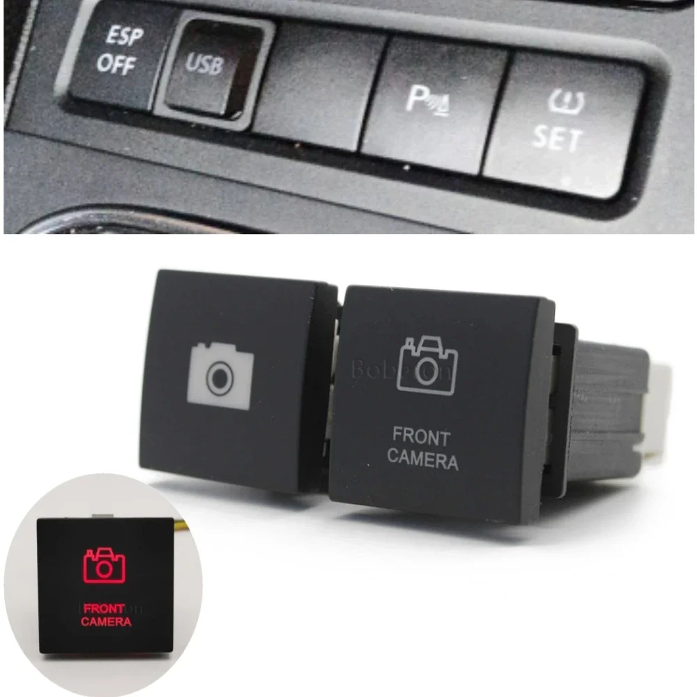 Car Camera View Front Camera Switch Push Button with Wire for VW Golf 6 Golf V Jetta Caddy Scirocco 2006-2012