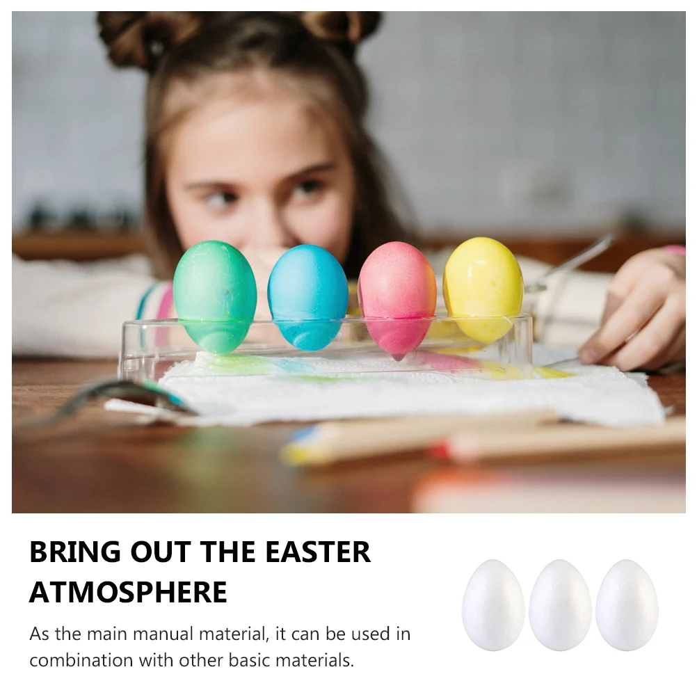 3 PCS Foam Ball Toy Easter Accessories Hanging Egg Home Decoration Painting Ornament Craft Decorating Kit