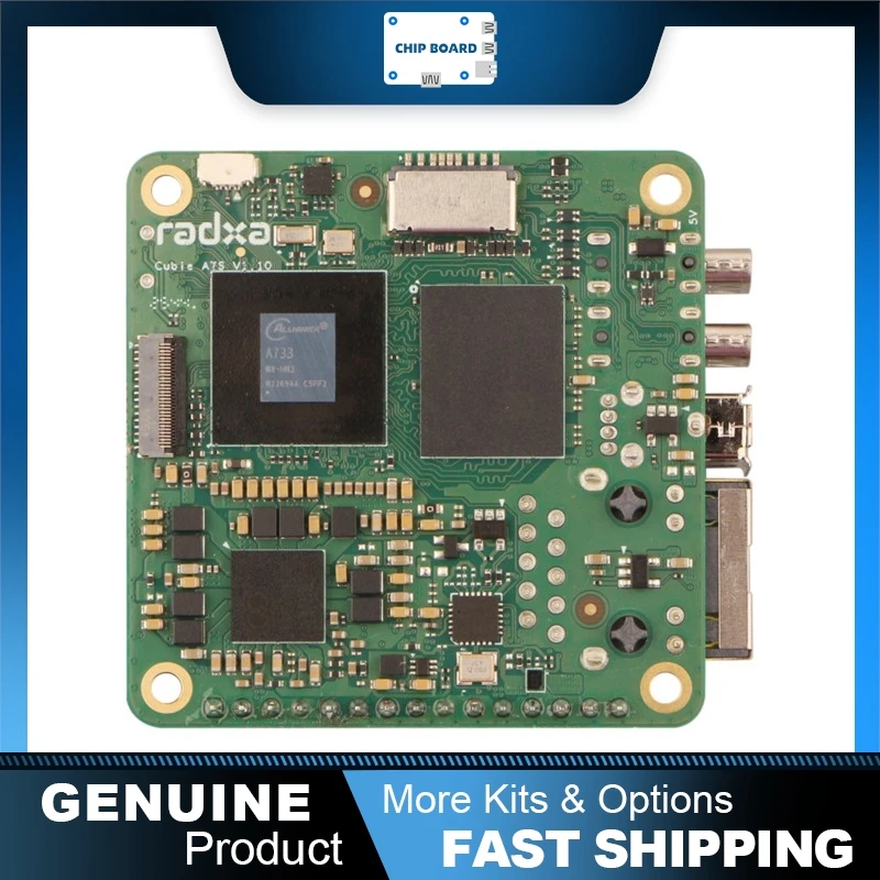 Radxa Cubie A7S Mini Board, Allwinner A733 Octa-Core CPU, 3TOPS AI NPU, WiFi 6 & Bluetooth 5.4, Compact SBC