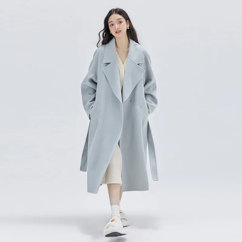 

Woolen Coat Women Autumn Winter Long Woolen Coat