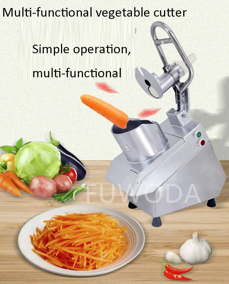 5 Knives Full-automatic Vegetable Slicer Electric Slicer Shredder Dicer Vegetable Cutting Machine Potato Slicer Machine 110/220V