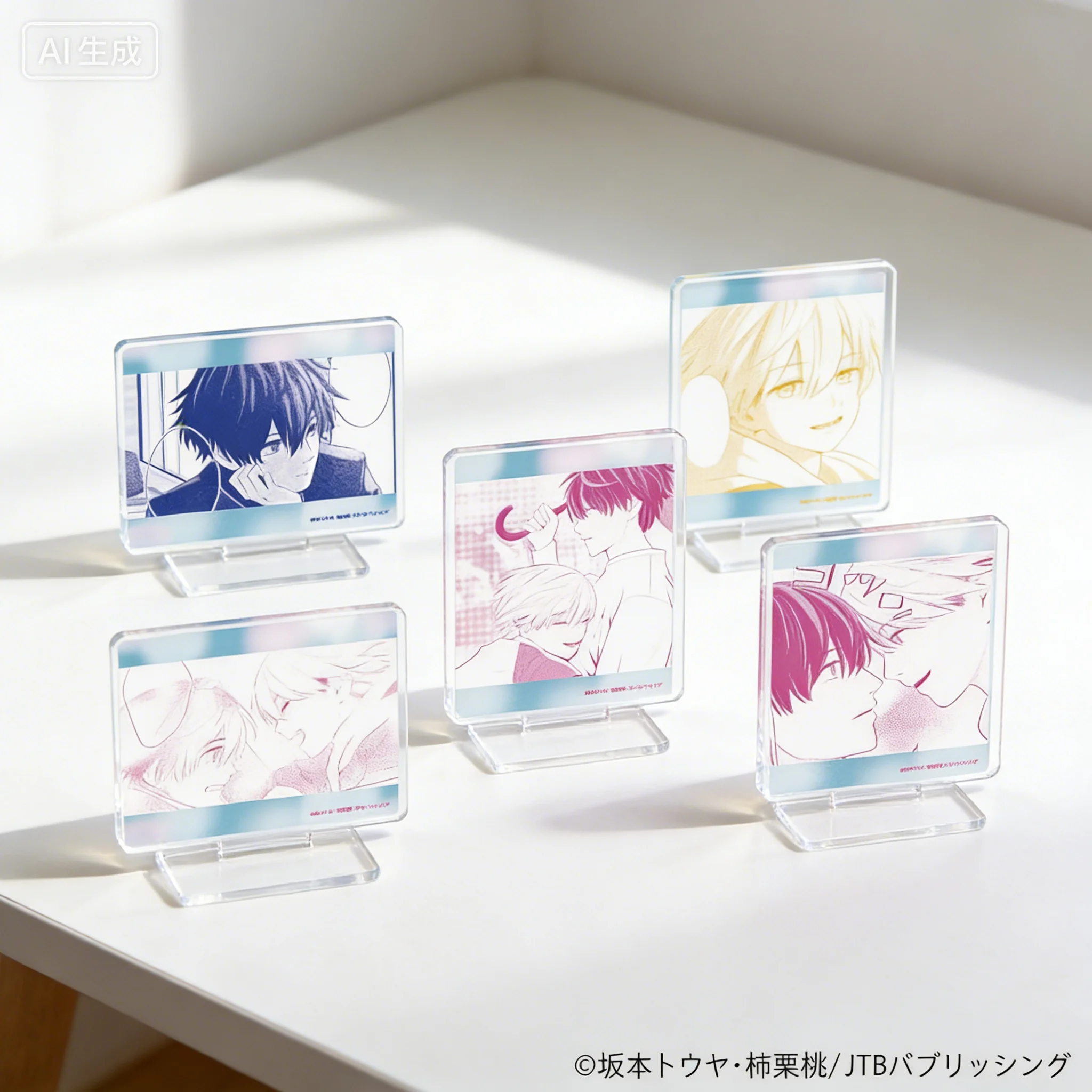 Until the end , Sasamoto-kun Miyaichi and Sasamoto rectangle Acrylic Stand Model Plate Keychains desk decorations Fans Gifts