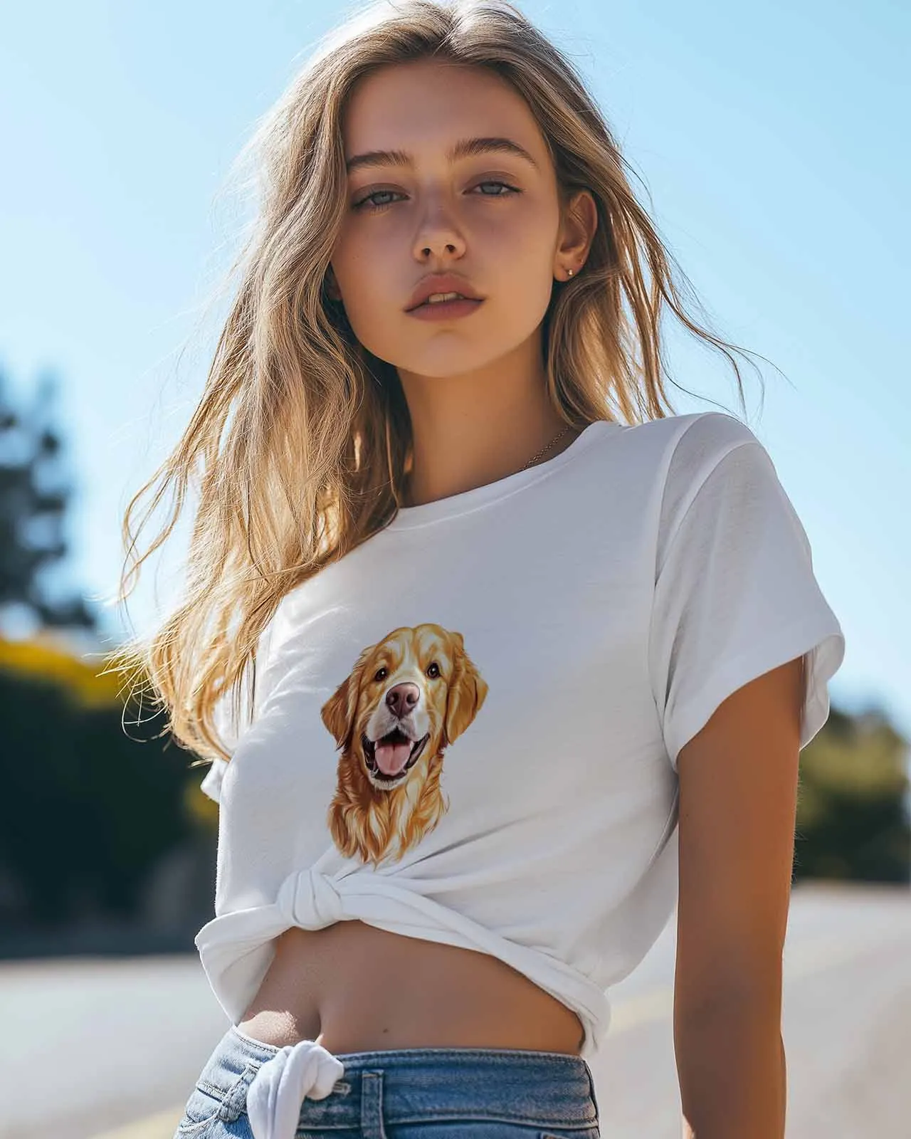 Golden Retriever Patrol Dog T-Shirt Lover Gift Sweatshirt Fitness T-shirt Short Sleeve O-neck Clothing Tops