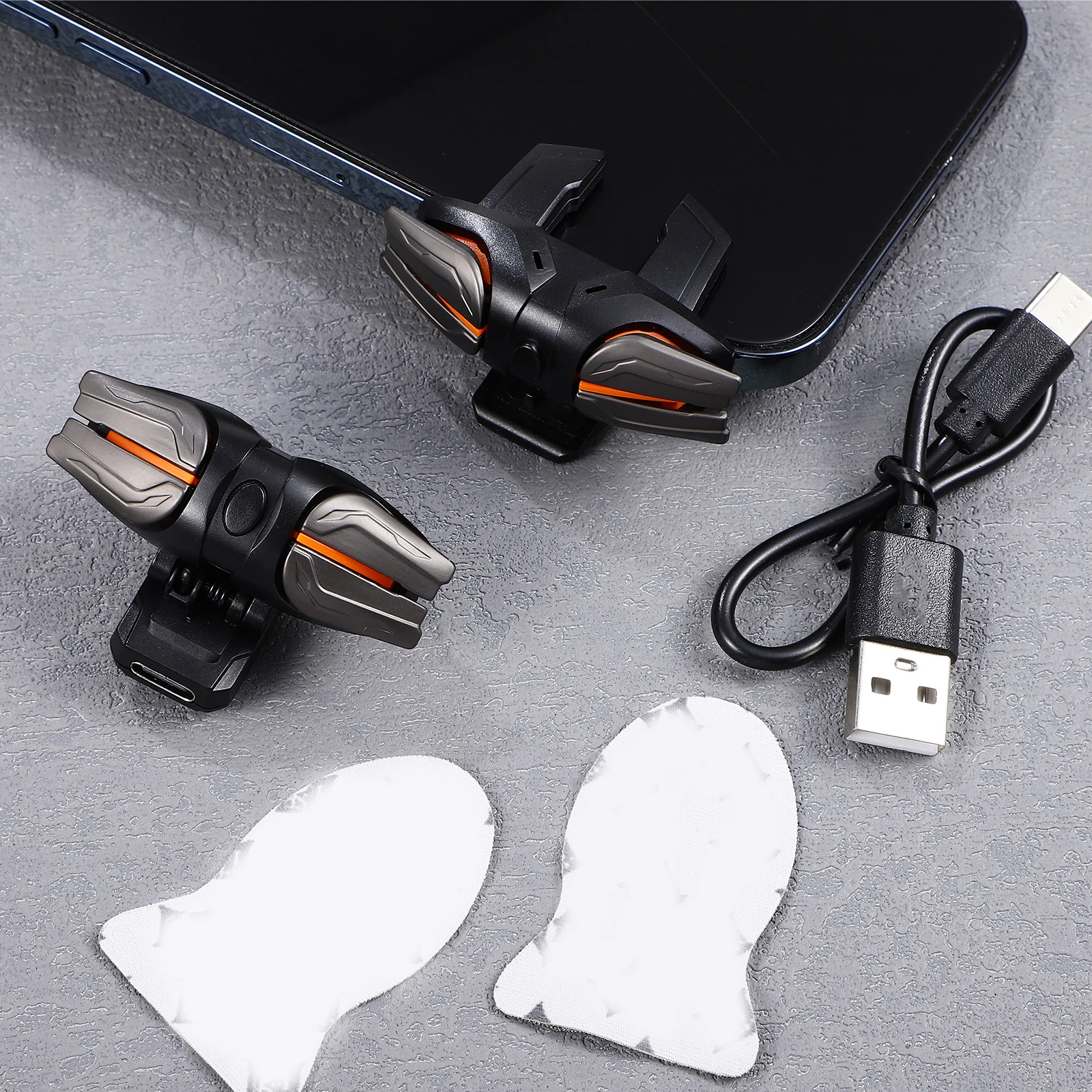 

1 set Controller Trigger Mobile Game Triggers Six Finger Chicken Eating Artifact High Sensitivity Non Blocking Design Compatible