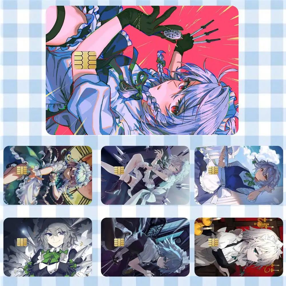 

TOUHOU Project SAKUYA AYOI Cute Anime Girl Sticker Film Tape Skin for Credit Card Debit Card Waterproof Stickers