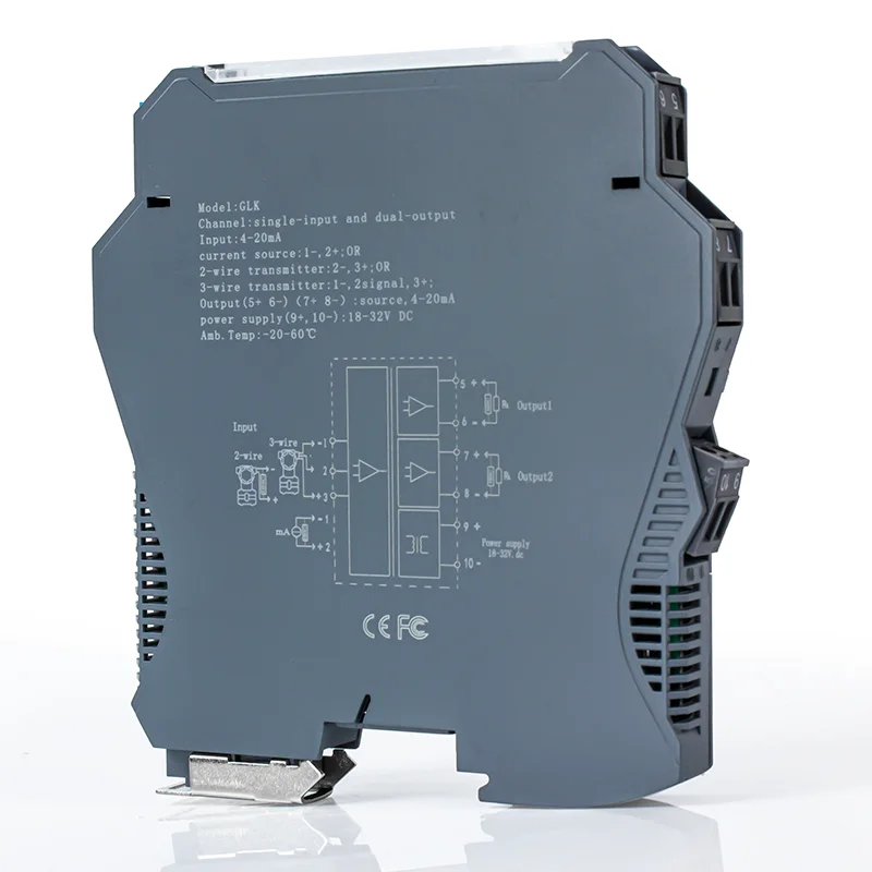 0-10V to 4-20mA Signal Isolator 0-5V 1-5V 0-75mV Analog Signal Converter 1 In 1 Out Current Votlage Signal Transmitter